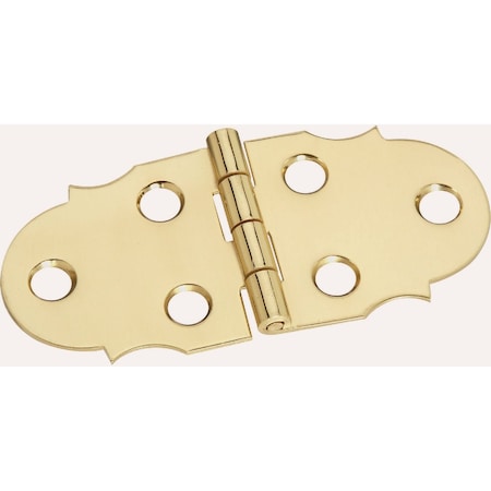 National Hardware 2-7/8'' x 1-5/16'' Polished Brass Decorative Hinge, 2PK N211-805
