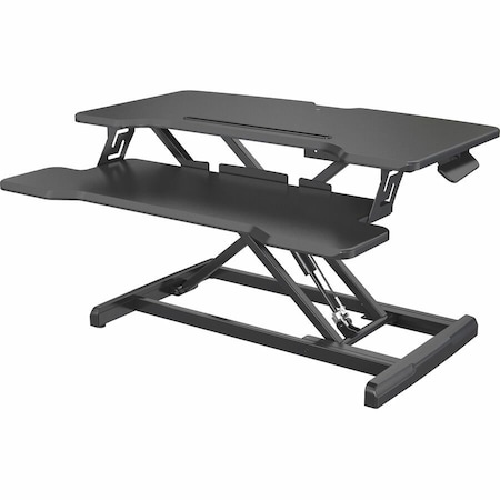 Lorell X-type Slim Desk Riser - 33 lb Load Capacity - 16.5" Height x 20" Width - Desktop - Black 99539