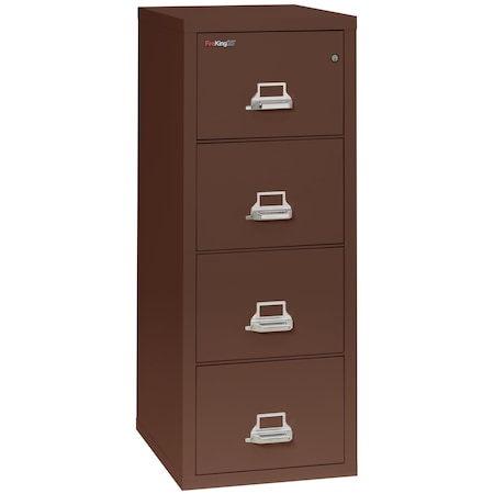 Fireking 4 Drawer, 1 Hr Fire & impact rated, 25" depth Legal Brown 4-2125-CBR