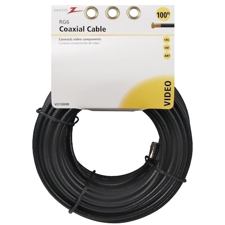 Zenith RG6 Coaxial Cable, F-Type, F-Type VG110006B