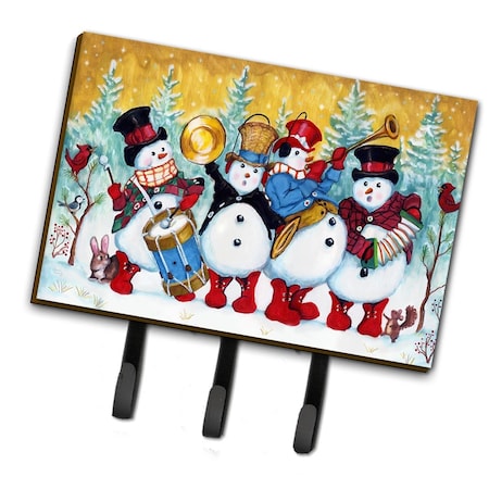 Carolines Treasures 6 x 2 x 9 in. Snowmen Strike Up the Band Leash or Key Holder PJH3002TH68