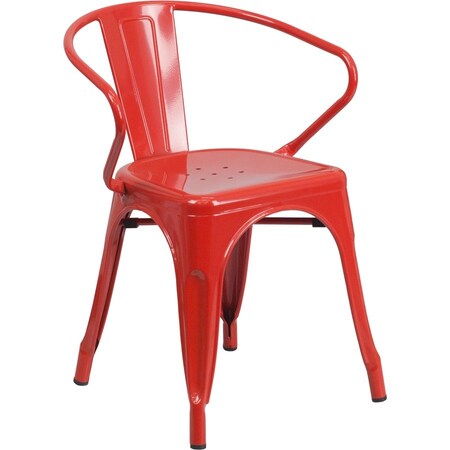 Flash Furniture Contemporary Chair, 21-1/2 in W 19" L 27-3/4" H, Integrated CH-31270-RED-GG