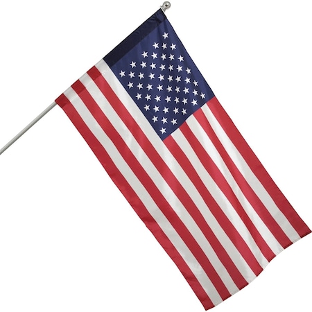 Valley Forge 2.5 Ft. x 4 Ft. Nylon American Flag & 5 Ft. Pole Kit 99090