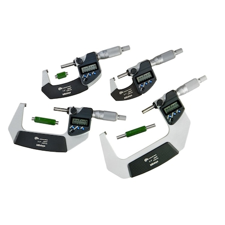 Mitutoyo Digimatic Outside Micrometer Set(4), I/M 0-4 In, .00005 In, O, RS 293-961-32