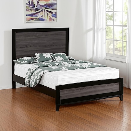 Homeroots Gray and Black Wood King Bed Frame 564763