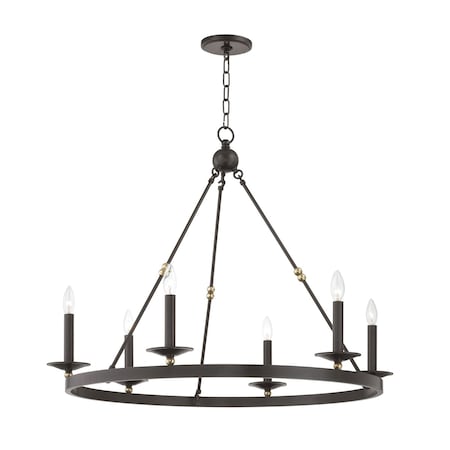 Hudson Valley Lighting Allendale 6 Light Chandelier 35.75 In. Aged Old Bronze 3206-AOB