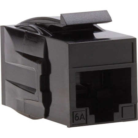 Platinum Tools CAT6A KEYSTONE COUPLER, F TO F, BLACK UTP. 1/BAG. 770BK-1
