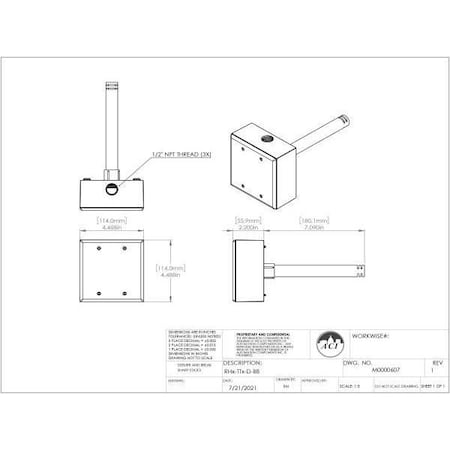 Aci Relative Humidity, RH Outputs: 0-5 A/RH1-TT1K-D-BB-4