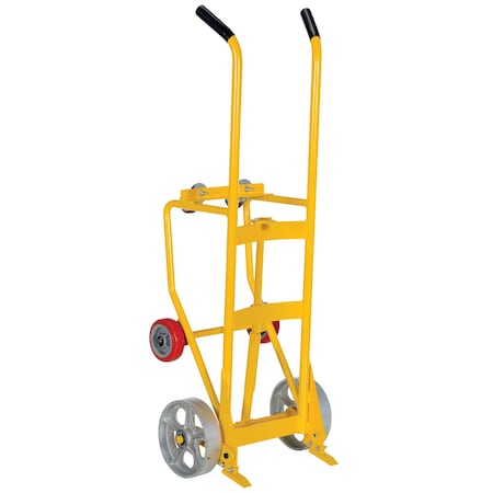 Vestil Yellow Drum Truck Cradle With Semi-Steel Wheels 1000 lb Capacity RDBT-SS