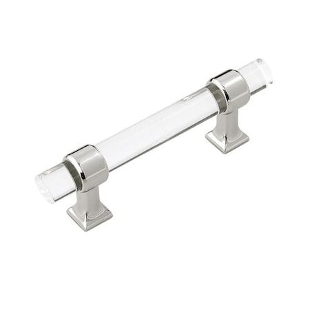 Belwith Products Belwith 3 in. Cabinet Pull Crysacrylic with Polished Nickel BWHH075857 CA14