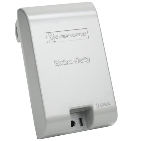 Intermatic Extra-Duty Die-Cast In-Use Weatherproof Cover, Single-Gang, Vrt, 3.125 in Gray WP1010MXD
