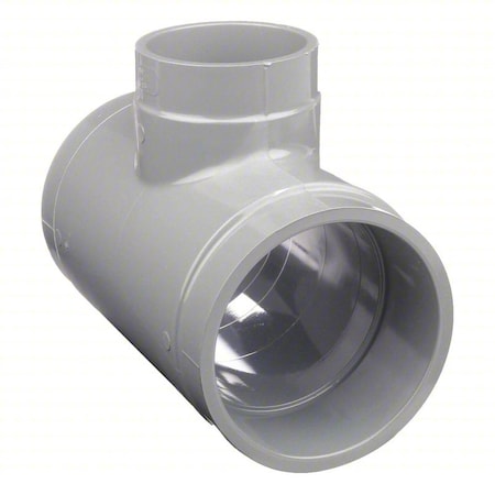 Zoro Select CPVC Tee, Schedule 80, 6" x 6" x 4" Pipe Size, Socket x Socket x Socket 9801-532