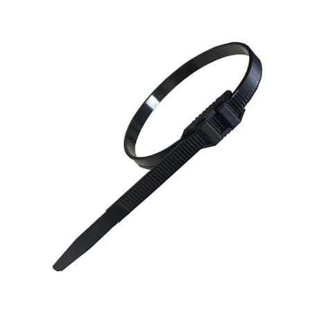 Kable Kontrol UV Resistant Low Profile Zip Ties - 20in, 120LBS, 100PCS, Black, 100PK CTLP-20-120-100-BK