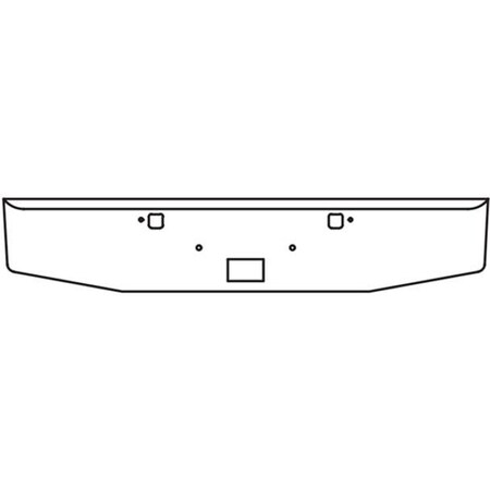 Replacement For Peterbilt 388 Year 2010 16 12In Stainless Steel Standard Bumper W/Mount Step Tow Ho