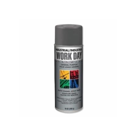 Krylon Industrial Industrial Work Day, Enamel Paint, 10 oz Aerosol Can, Dark Gray, 12PK 425-A04420007