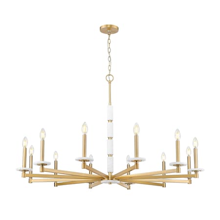 Z-Lite Kaden 12-Light Chandelier, 48 in W, Modern Gold 3045-12MGLD