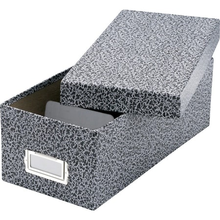 Tops Business Forms Oxford, Reinforced Board Card File, Lift-Off Cover, Holds 1,200 3 X 5 Cards, Black/white 40588