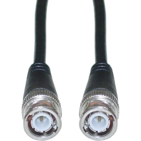 Cable Wholesale BNC RG58/AU Coaxial Cable, 50 Ohm, 0-4 GHz frequency, Black, BNC Male, Copper Stranded Center 10X1-01103