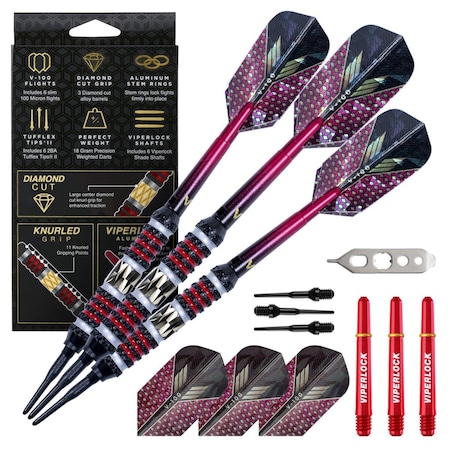 Viper 20 Grams Wizard Soft Tip Darts, Red & Black 20-4007-20