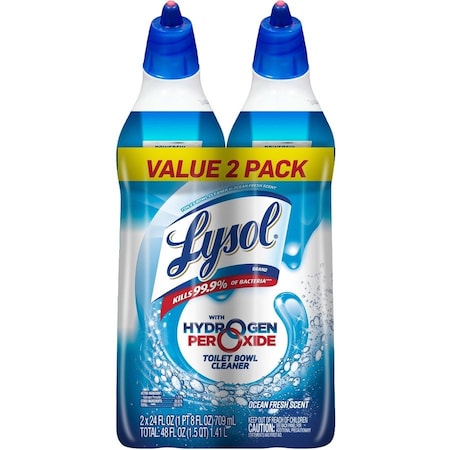 Reckitbenc LYSOL, TOILET BOWL CLEANER W/HYDROGEN PEROXIDE, COOL SPRING BREEZE, 24 OZ, 4PK 96084