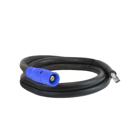 Power Assemblies Type W Pigtail 400A 4/0 AWG Series 16 Male Camlock to Tinned 10 ft, Blue 40TW16010MTB