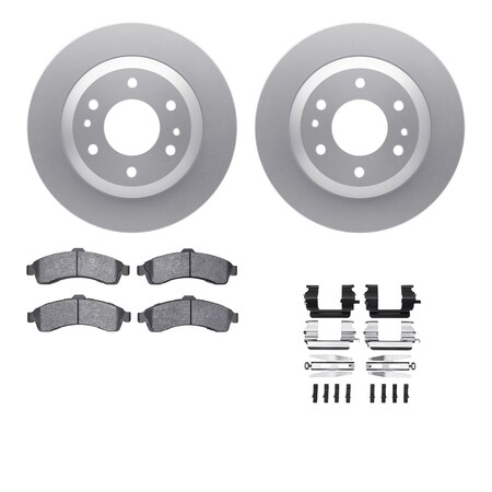 Dynamic Friction Co DFC GEOSPEC Coated Rotors with 5000 Brake Pads - Ceramic and Hardware 4512-48120