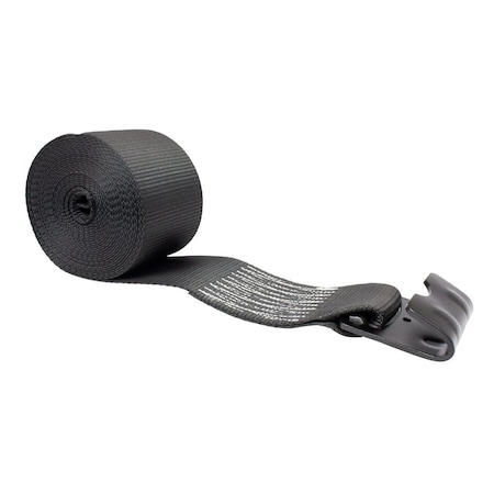Mytee Products Winch Straps 4inx30ft Black HD Tie Down w/Flat Hook WLL# 5400 lbs, 4in Cargo Control for Flatbed WS430BLK