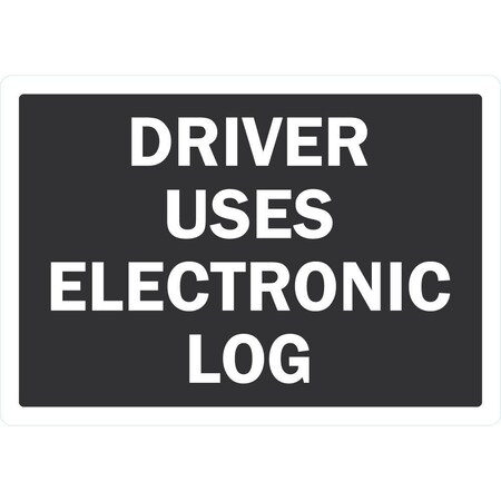 Lyle Driver Uses Electronic Log, 5x3.5, Non-Reflective, Black G-16791-ND_5x3.5