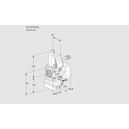 Honeywell Kromschroder VLV, SOLND, RTO REG, 50MM ISO FLG, VAG3 /50 KS88006250