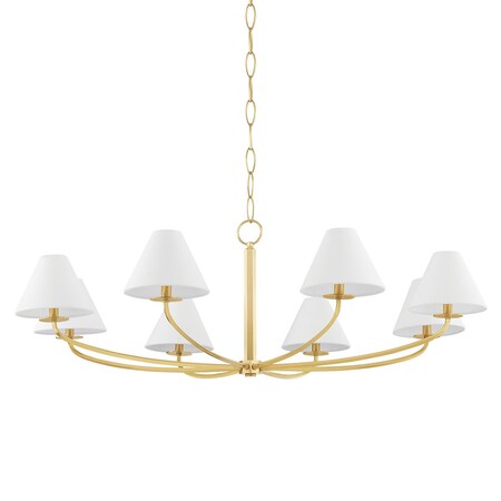 Hudson Valley Lighting Becki Owens X Stacey 8 Light Chandelier 52.25 In. Aged Brass BKO902-AGB