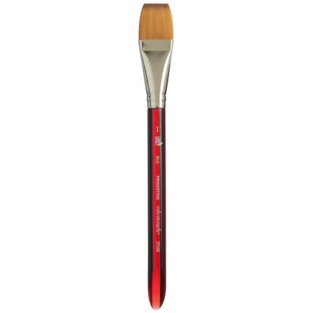 Princeton Velvetouch Wash Brush, Synthetic Bristles, Short Handle Mixed Media Paintbrush, Size 1 inch P3950W100