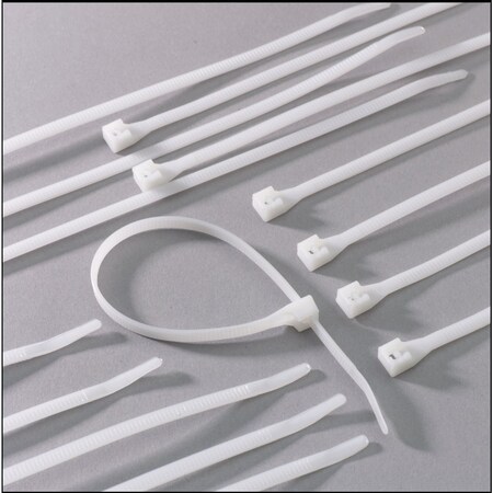 Gardner Bender DoubleLock 8''x0.17'' Natural Color Nylon Cable Tie, 20PK 45-308