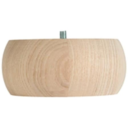 Waddell Bun Foot, 2-1/4 in H, Round, Maple 2731