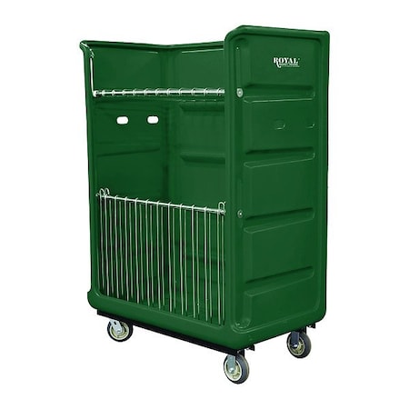 Royal Basket Trucks Linen Cart, Chrome Coated Wire Shelves G48-GNX-TAA-6UNN