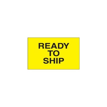 Bubblefast 3 x 5'' - ''Ready to Ship'' Fluorescent Yellow Labels BFDL2641