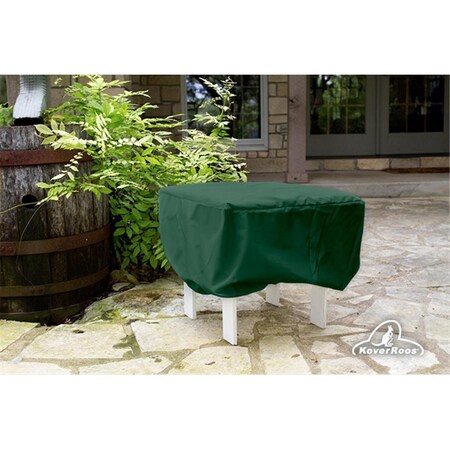 Koverroos Weathermax 26 in. Ottoman-Small Table Cover- Forest Green - 26 L x 26 W x 16 H in. 66650