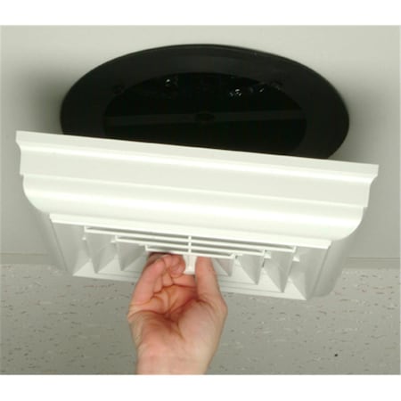 Hot House Designs White Square Capital Crown Ceiling Diffuser with 8 in. Boot HO2588946