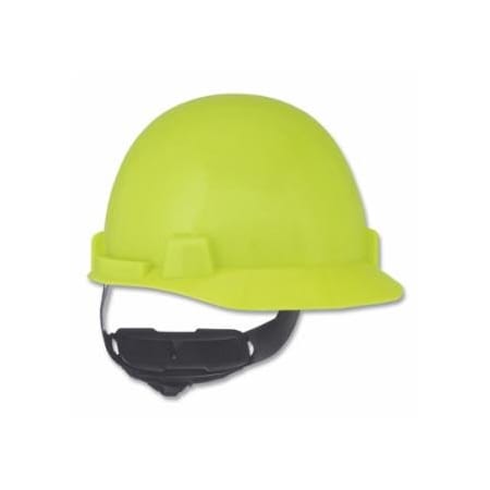 Msa Safety SmoothDome Slotted Hard Hat Cap Style, 4-Point Fast-Trac III, Hi-Viz Yellow Green, 20PK 454-10074084
