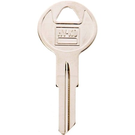 Hy-Ko Key Blank, Brass, Nickel, For Briggs and Stratton Cabinet, House Locks and Padlocks 11010B4