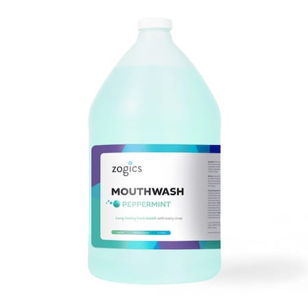 Zogics Peppermint Mouthwash 1 Gallon ZPMW128-Single
