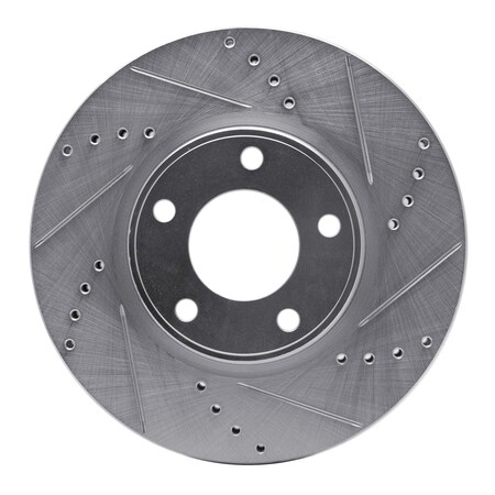 Dfc Premium Silver Drilled & Slotted Brake Rotor, Disc Brake Rotor, 631-54091R