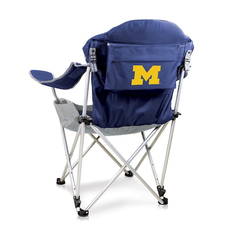 Picnic Time Family Of Brands NCAA Michigan Wolverines Reclining Camp Chair - Beach Chair for Adults 803-00-138-344-0