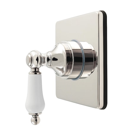 Kingston Brass Single-Handle Six-Way Diverter Valve with Square Trim Kit, Polished Nickel KS4046PL