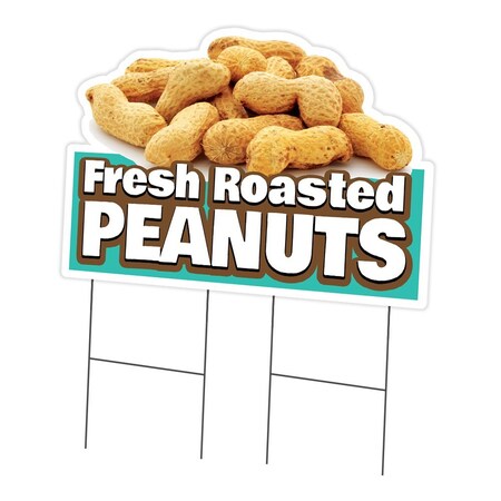 Signmission Fresh Roasted Peanuts Die Cut Yard & Stake plastic window, 2436-Fresh Roasted Peanuts C-DC-2436-DS-Fresh Roasted Peanuts19