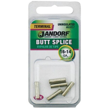 Jandorf Specialty Hardw 60857 Butt Splice Terminal Uninsulated, 1614 ga. 3400546
