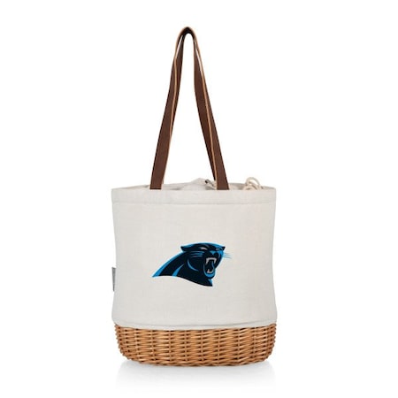 Picnic Time Family Of Brands NFL Carolina Panthers - Pico Willow and Canvas Lunch Basket 200-00-187-054-2