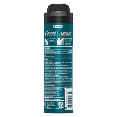 Degree Men Advanced Deep Cedar and Lavender Antiperspirant Deodorant Dry Spray, 3.8 Ounce, 12PK 62712071