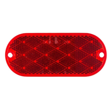Grote REFLECTOR-RED- OVAL STICK-ON/SCREW MOUNT 41032