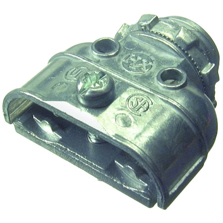 Halex 3/8 In. Flexible Metal Conduit Duplex Connector Standard Fitting, 25PK 15803B