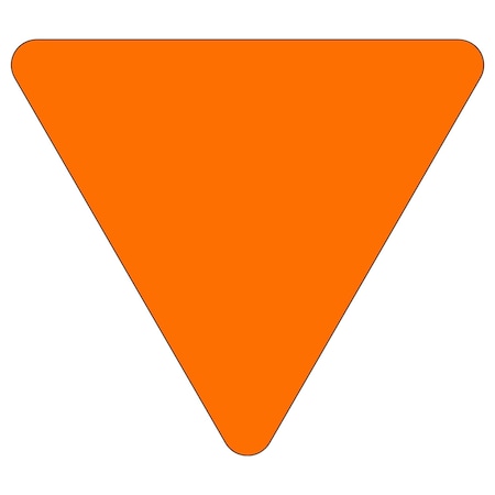 Sign Solutions Usa DG3 FLUOR .125 24'' Triangle Sheeted Blank, FOR US12DFO24TRIBLANK